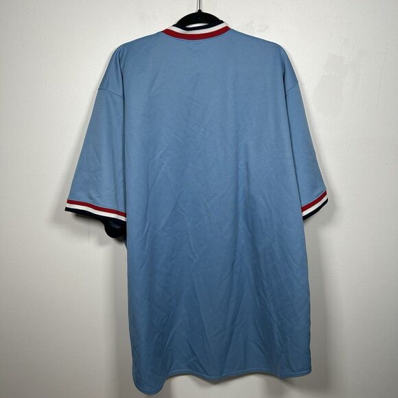 VTG St Louis Cardinals Baseball Jersey Majestic Cooperstown Blue 3X Made In USA - Picture 6 of 8